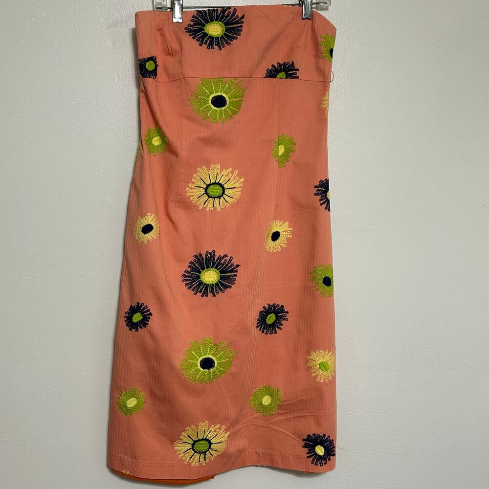 Ruth Strapless Embroidered Mini Dress Size 2